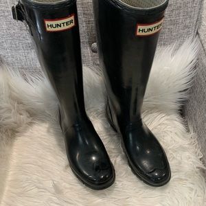 Hunter original tall waterproof rain boots size 8
